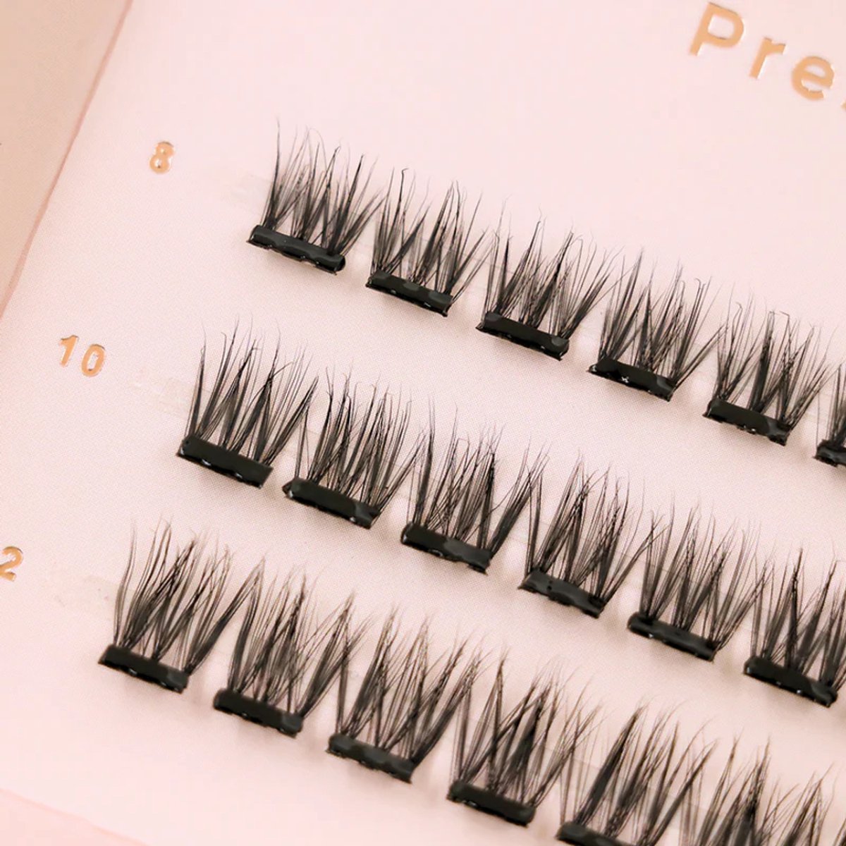 Oh My Lash - Nude Noir 8, 10 ,12mm - Press on Lashes - Pre glued - DIY wimperextensions