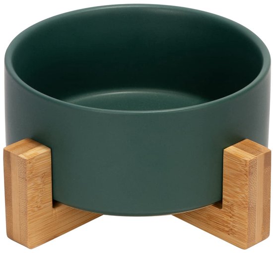 SPUNKYJUNKY Keramische hondenbak 2 stuks Voerbak Voedselschaal Kattenbak Schaal voor katten en honden (400ml, Zwart