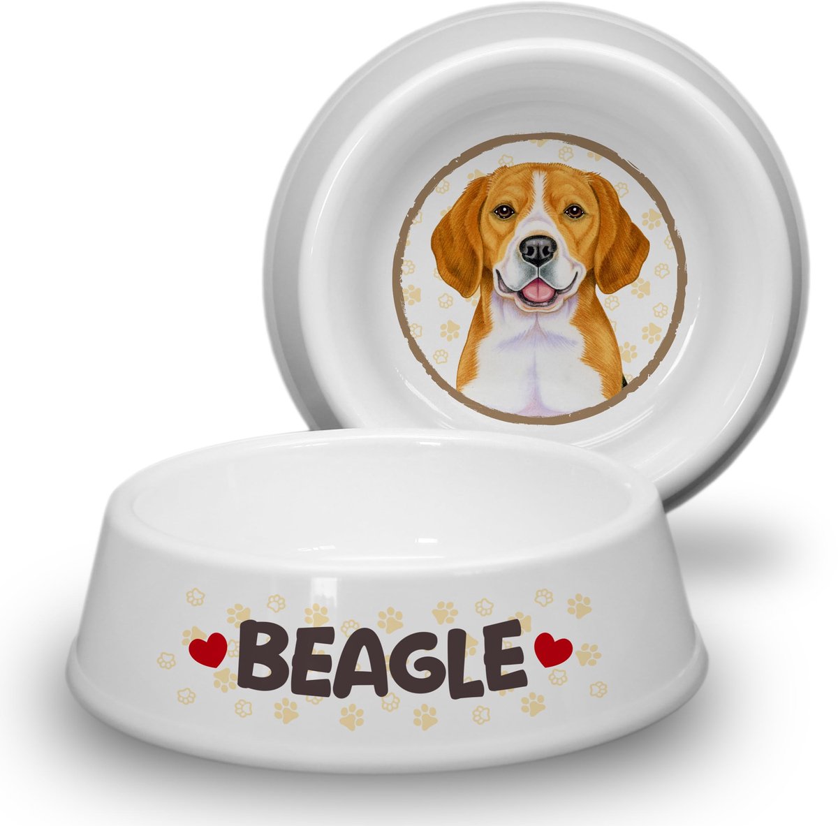Beagle - ABS hondenvoerbak Ø 21 cm. Antislip voer- en drinkbak. Voerbak, waterbak, voerbak. Praktisch, robuust en duurzaam.