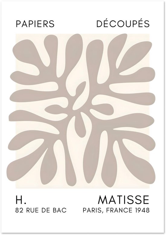 Matisse - Deep ocean taupe poster 50x70 cm / 20x28″