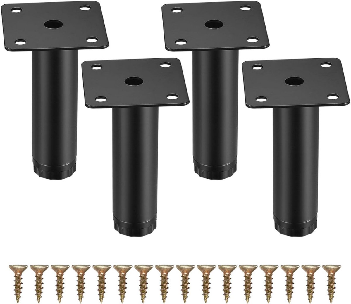 JustValue Meubelpoten - 8 cm - 4-Stuks - Verstelbaar - Kastpoten - Meubelvoeten - Voor Keukenplanken