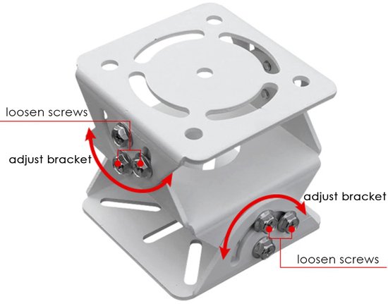 De universele koppelingsbeugel wordt gebruikt voor de installatie van beveiligingscamera's. De drieassige beugel heeft een verstelbare massieve metalen voet en de connector is geschikt voor zowel binnen- als buiteninstallatie van CCTV-camera's. van Merkloos — afbeelding 2