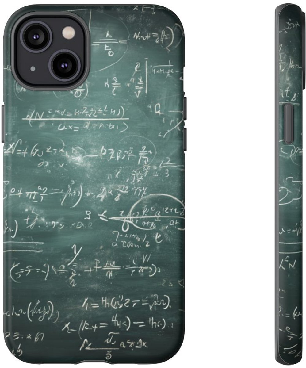 Wiskundige Formules op Schoolbord – Telefoonhoesje Geschikt voor iPhone 14 Plus