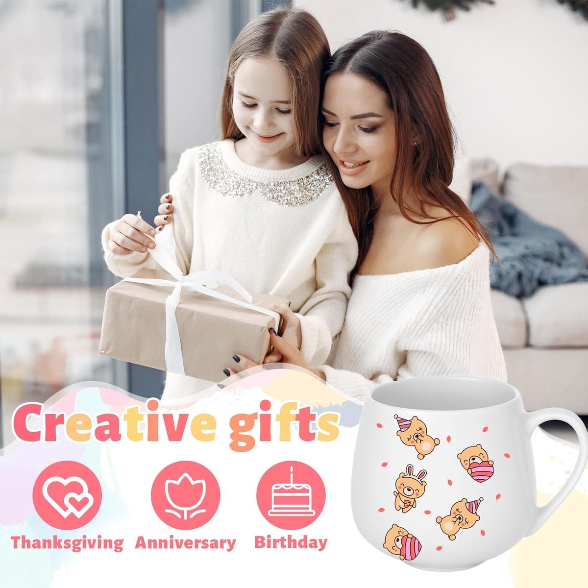 Remione Keramiek Schilderset – Maak Je Eigen Mok Met 12 Kleuren, Penselen En Palet – Leuk Voor Volwassenen En Kinderen – Cadeautip Voor Creatievelingen