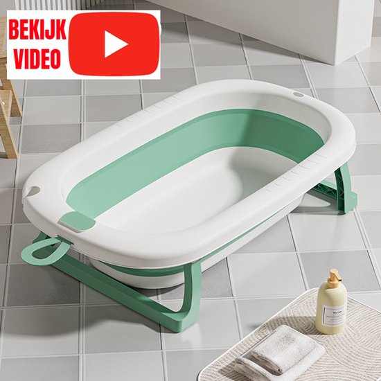 Opvouwbaar Opklapbaar BabyBad met Standaard Kinderbadje Babybadje Kleur Groen