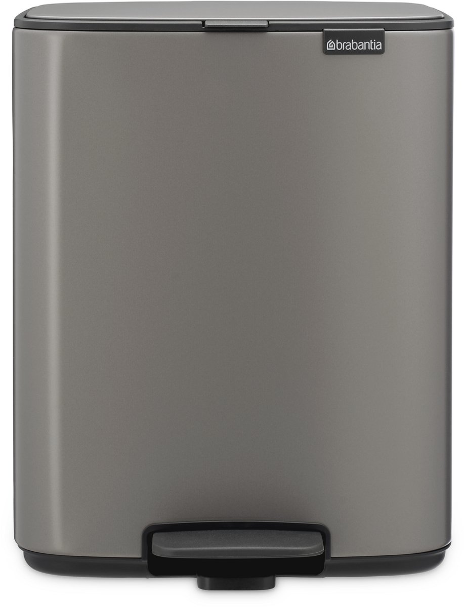 Brabantia Bo Pedaalemmer - 12 liter - Platinum