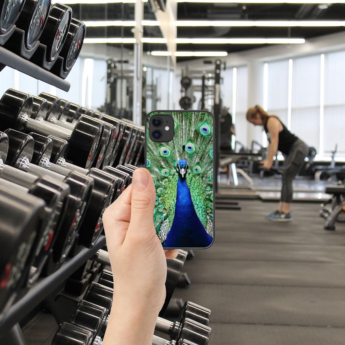 iPhone 11 Dierenprint Telefoonhoesje Pauw