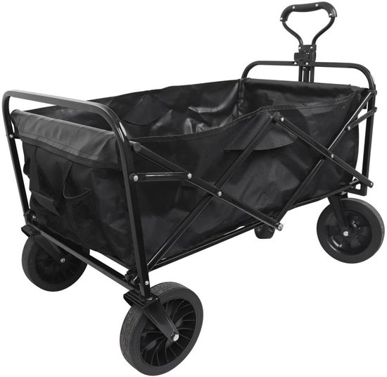 HOME It® Bolderkar - Tuinwagen - Opvouwbaar - 100KG - 89×55×106cmm - Zwart van Merkloos — afbeelding 4