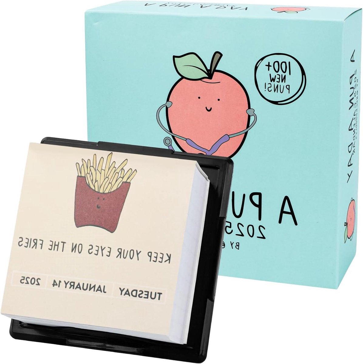 Allecto plus - Grappige Daily Puns Kalender 2025 voor bureau en tafel - Illustraties - 12 Maanden - Dagelijkse Jokes