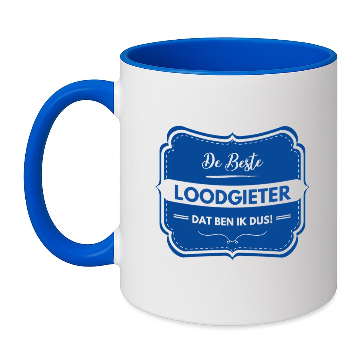 Hacebo® - De beste loodgieter koffiebeker zee blauw - Loodgieter - loodgieters - thee mok - koffie beker - werk - afscheidscadeau - verjaardagscadeau - kado - koffiemok - 350 ML inhoud