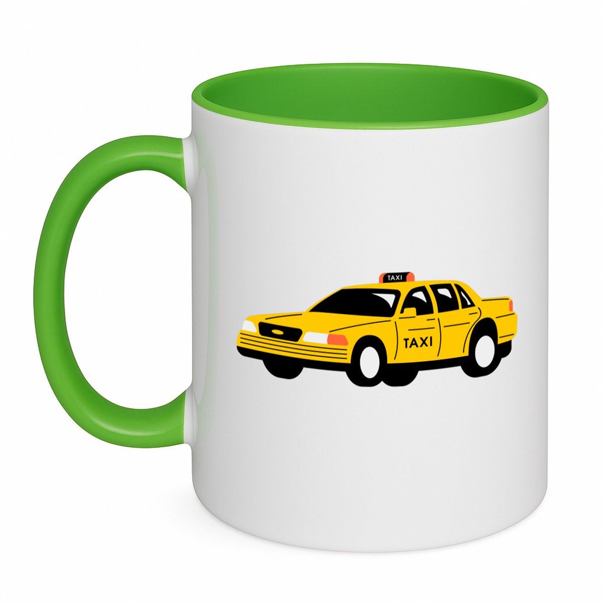 Hacebo® - Taxi koffiebeker groen - Auto - Taxichauffeurs - thee mok - koffie beker - personenvervoer - wagen - koffiemok - 350 ML inhoud