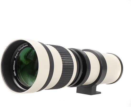 Andoer 420-800mm F8.3-16 super téléobjectif zoom MF pour les corps Canon EOS EF