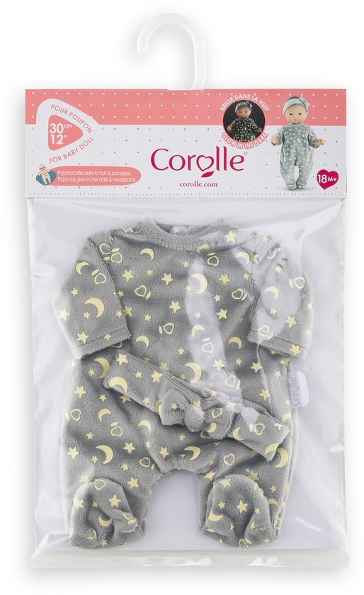 Corolle poppen pyjama en hoofdband 30cm - glow in the dark babypop kleding. van Merkloos — afbeelding 3
