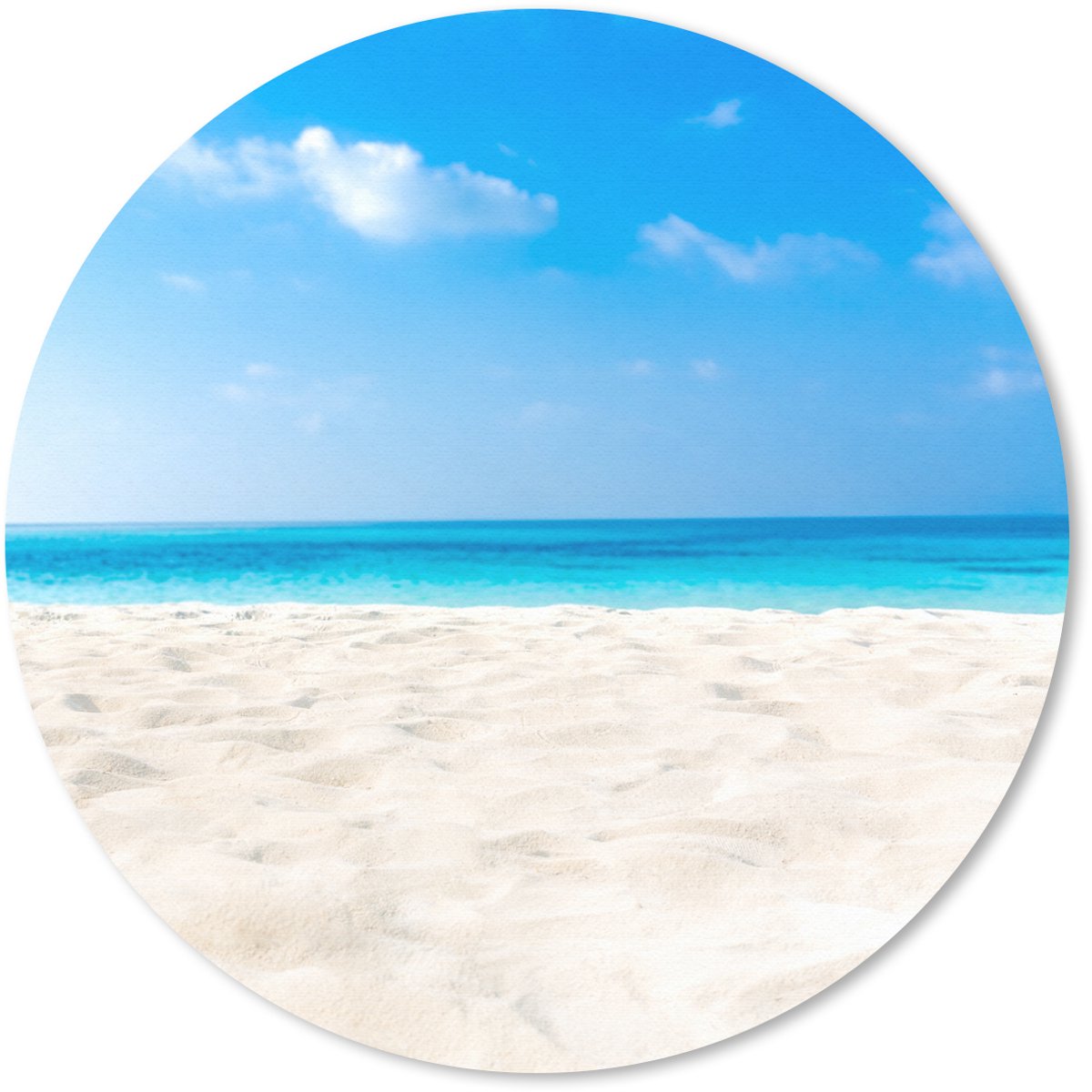 Muismat rond 40x40 cm - Mousepad Strand - Zee - Zand - Ronde muismatten
