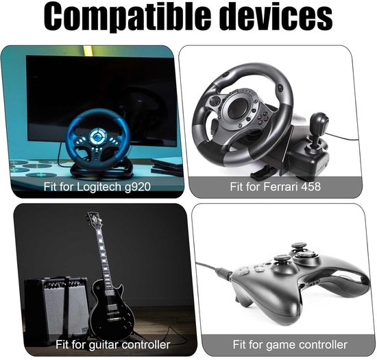 USB Breakaway Cable Vervanging - Logitech G920 G923 G27 G29 Racing Wheel Kabel - Thrustmaster Ferrari 458 Spider van Merkloos — afbeelding 2