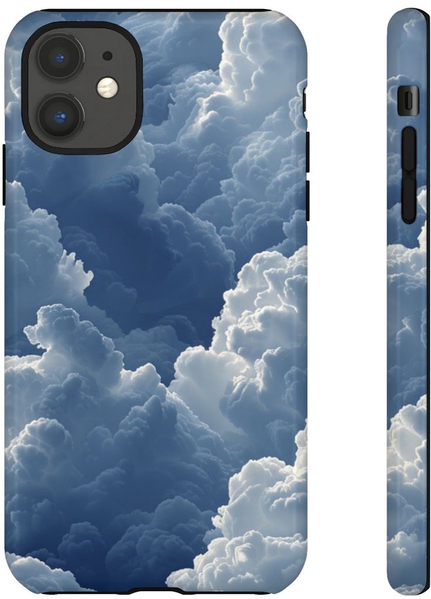 3D Blauw Wolkenpatroon – Telefoonhoesje Geschikt voor iPhone 11