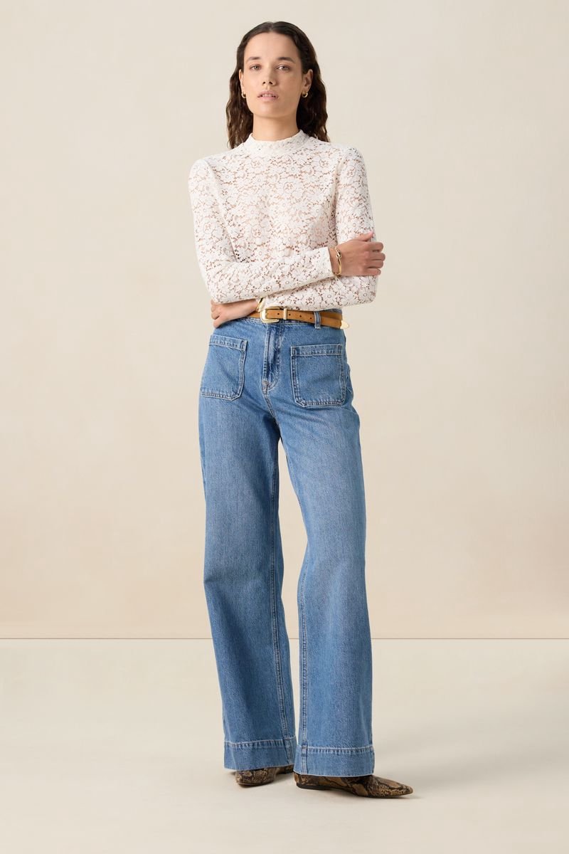 Sissy-Boy - Witte kanten top