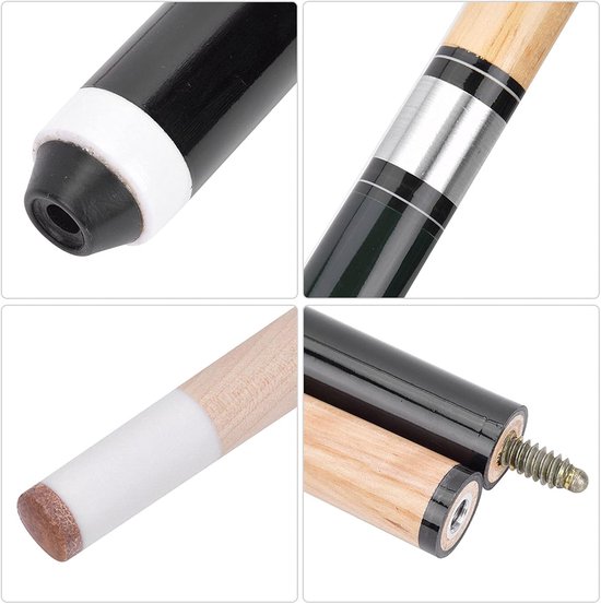 Allecto plus - Biljartkeu 120 cm esdoornhout voor kinderen en snooker, short stok accessoires - poolstokken en hardhout. Ideal voor thuis en in de bar. — afbeelding 2