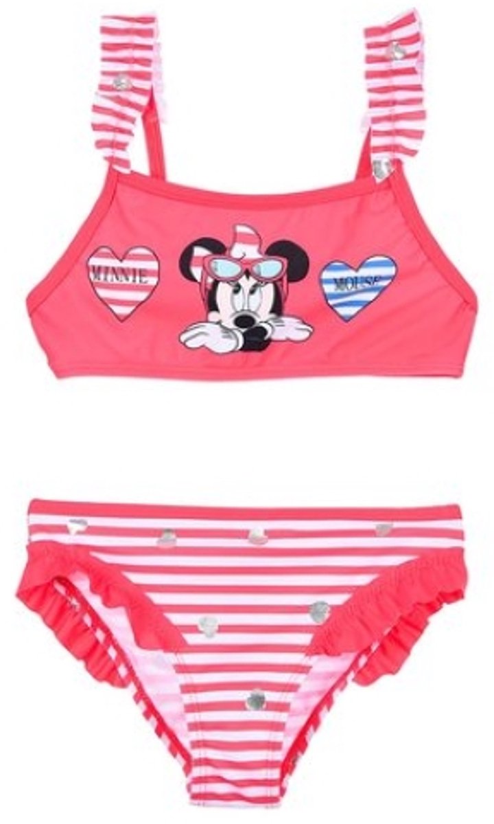 Minnie Mouse - Disney - Bikini - Badpak 2-delig - Rood - Maat 128