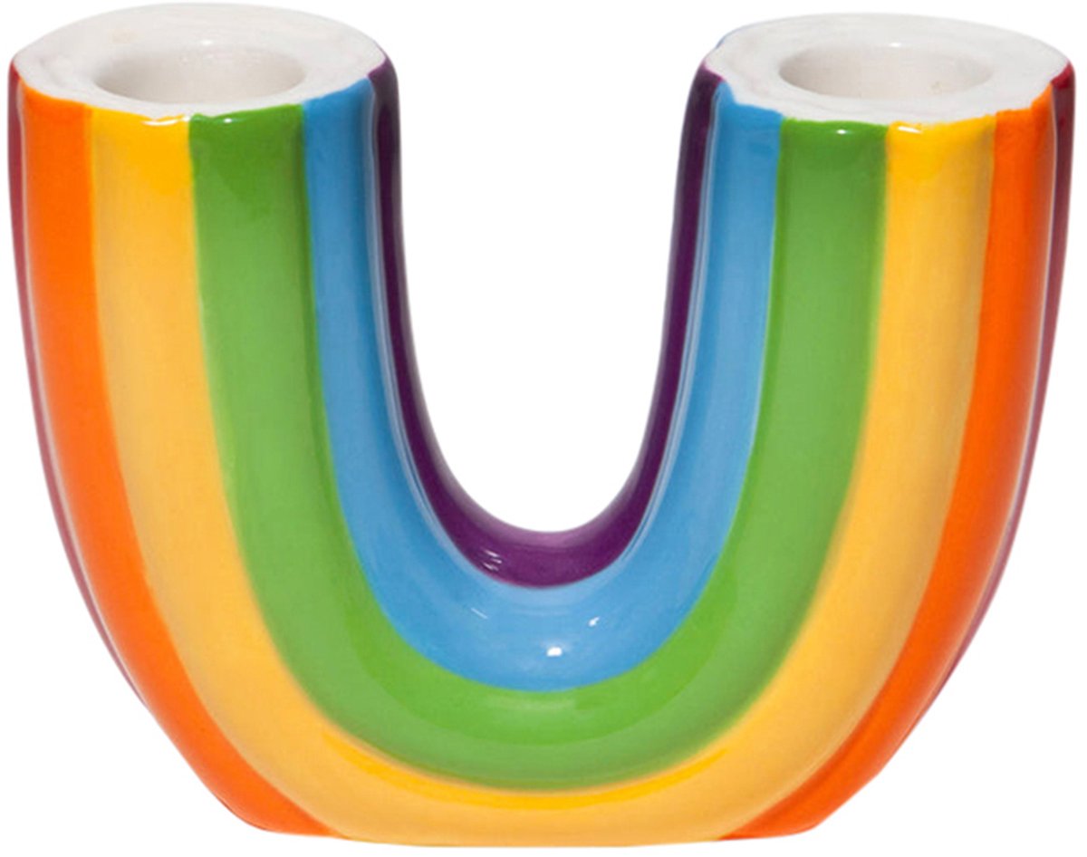 DOIY Rainbow Kandelaar - keramieken regenboog