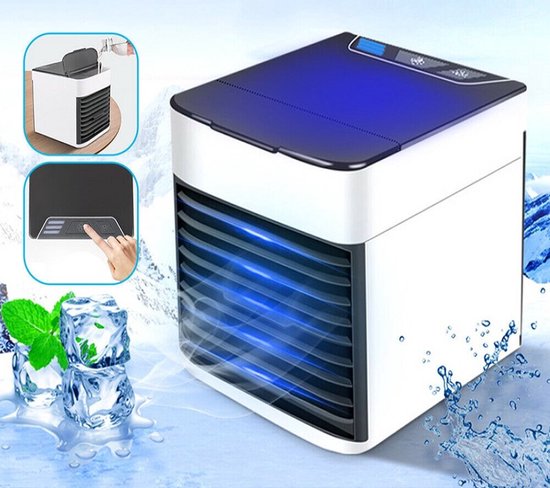 Mini Airco – USB Luchtkoeler met Watertank – Air Cooler – Ventilator – Draagbare Airconditioning – Voor Slaapkamer & Kantoor