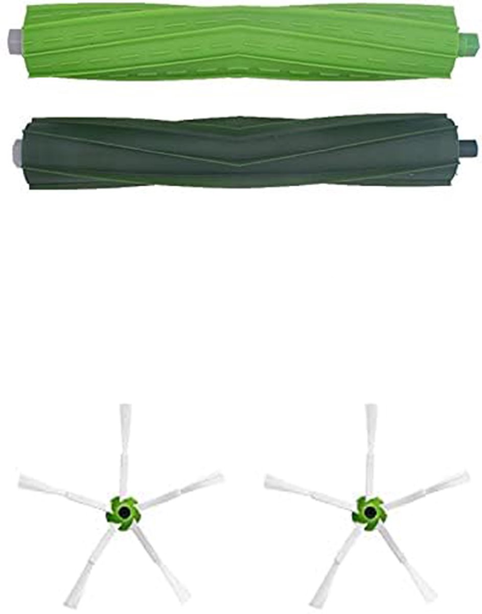 Vervangingsonderdelen geschikt voor iRobot Roomba i7 E5 E6 I,E,J-serie - Stofzuiger - Rolborstels - Randvegende borstels - Vervangingssets (1 paar + 2 stuks)