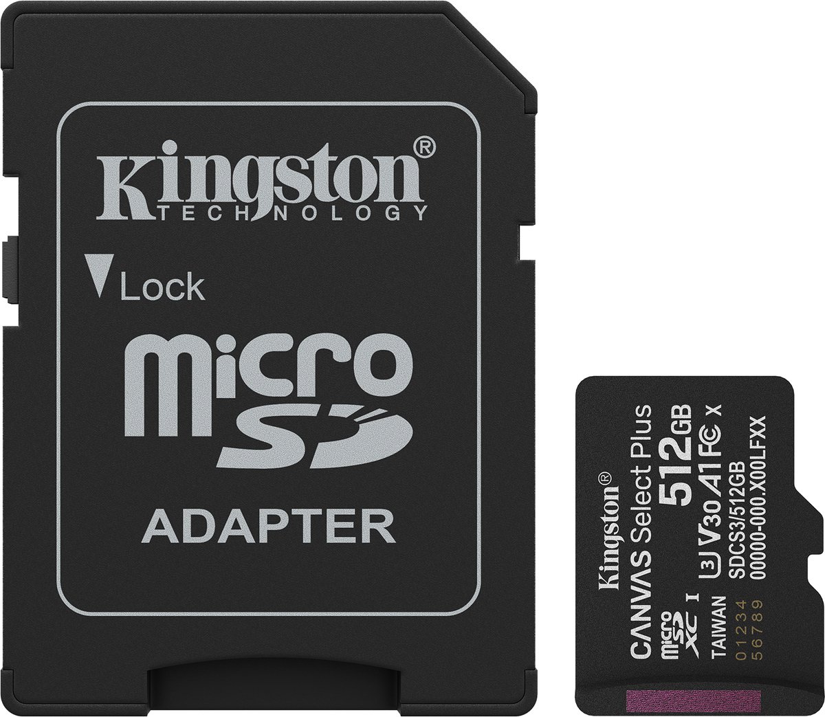 Kingston Canvas Select Plus 512 GB MicroSDXC geheugenkaart