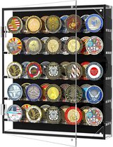 SAFE Houten vitrine XL met velours paneel geschikt voor pins, medailles