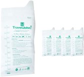 TravelJohn Plaszak - 4 stuks - 800 ml - Lekvrij & Geurloos - Unisex Wegwerp Urinaal - Reis toilet - Noodtoilet - Papier