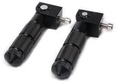 Voetsteuntjes - 1 paar/2 stuks - Voetsteun - Voetensteun Fiets - Universele 8 mm - 90 graden opvouwbare - Aluminium - Voetsteuntjes Fiets Achterop - Fiets Accessoires - Zwart