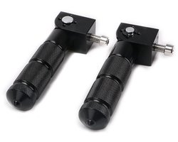 Voetsteuntjes - 1 paar/2 stuks - Voetsteun - Voetensteun Fiets - Universele 8 mm - 90 graden opvouwbare - Aluminium - Voetsteuntjes Fiets Achterop - Fiets Accessoires - Zwart