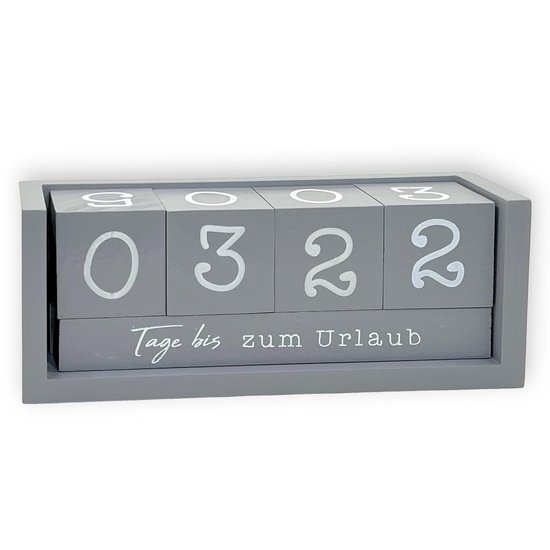 Foto: Naadloze aftelkalender houten kubus perfect voor speciale gelegenheden