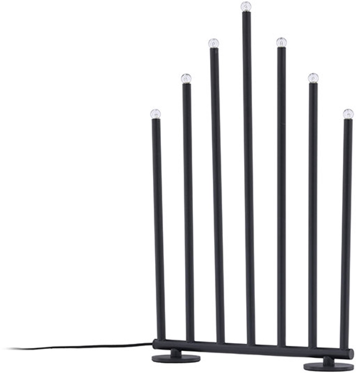 Björnfjället adventskandelaar elektrisch 7 lichten zwart.