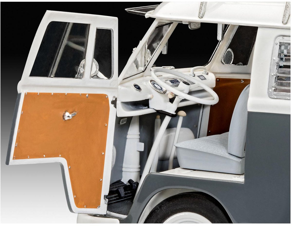 Revell Modelbouwpakket Auto - 07674 VW Volkswagen T1 Camper Plastic - Volwassenen - 189 onderdelen - 1:24 — afbeelding 7