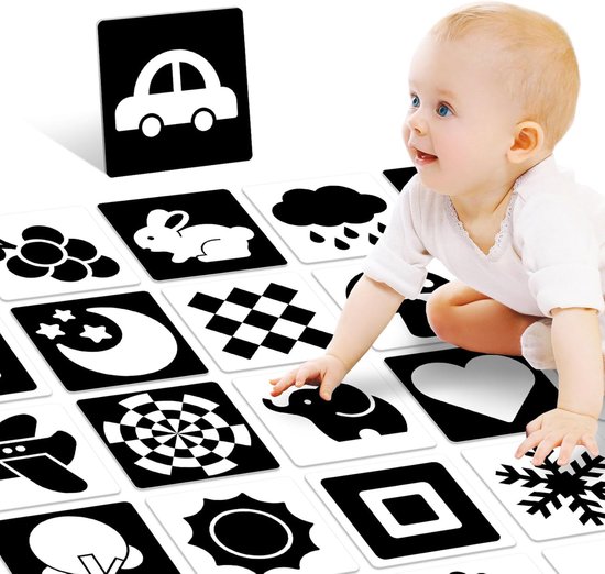 Koop hier de leukste contrastkaarten voor baby's – Studio Bambacht