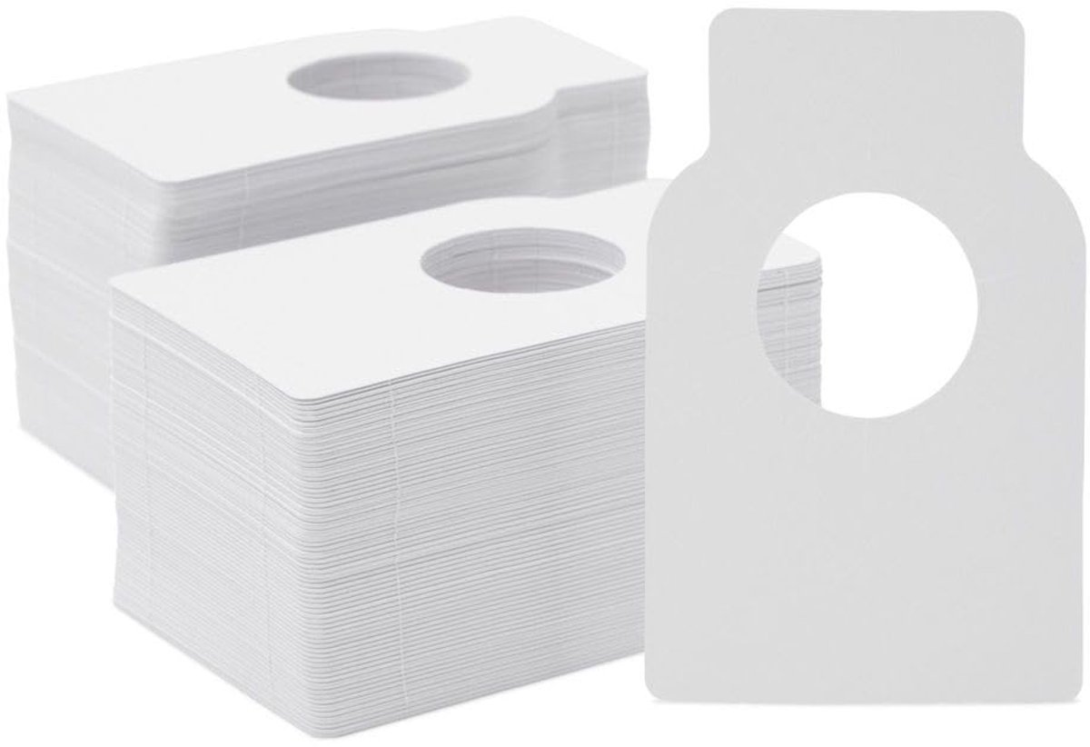 Wijnfleslabels voor Keldercollectie - 300 stuks - Wit - 5,6 x 8,9 cm