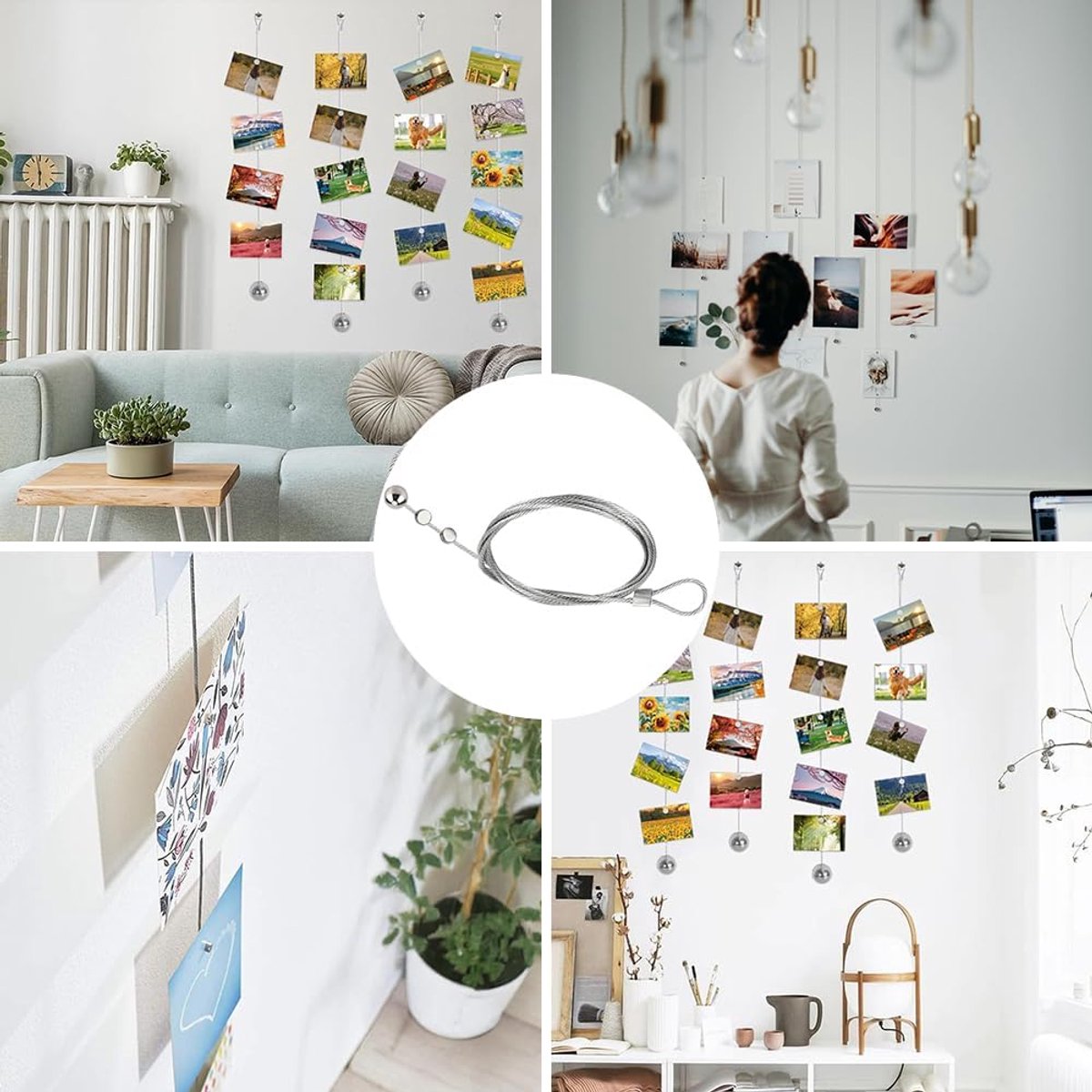 Casenly Draad voor het ophangen van foto's, 4 stuks