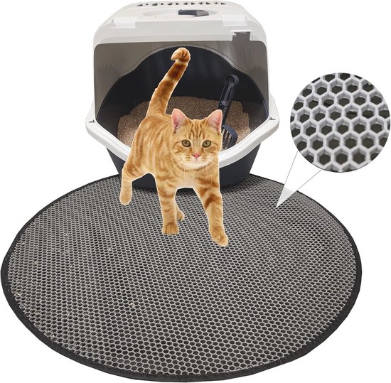 Grote kattenmat voor kattenbak, 86 x 56 cm siliconen