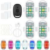 GLANBERT 1 Luz de Advertência LED para Grade de Carro Drag 4, 3 LEDs de
