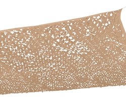 Schaduwnet - Zonwerend camouflage schaduwnet - Rechthoekig schaduwdoek - Camouflageontwerp - Camouflagenet - 3×4m - Zandgeel