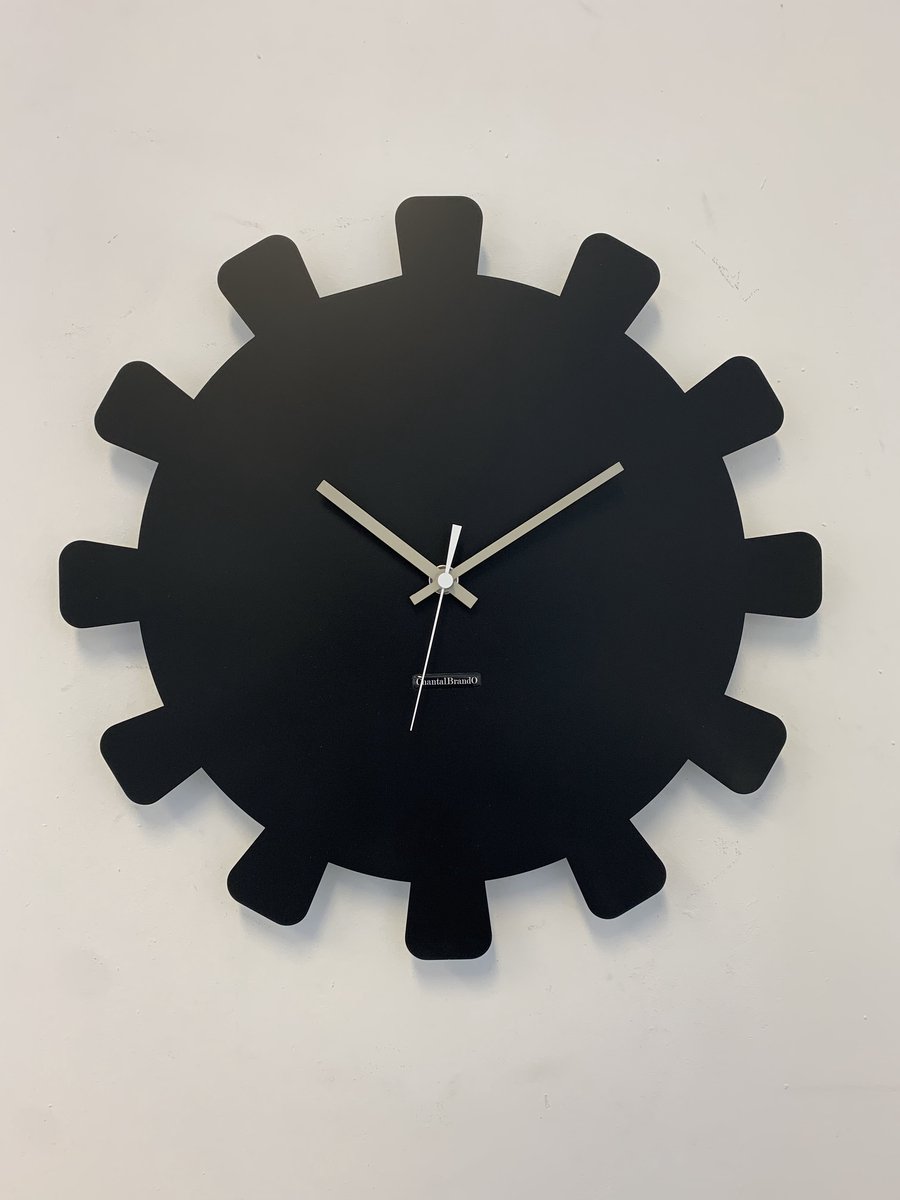 MOSA CLOCK Wandklok BLACK SUN XL Modern Industrieel Design