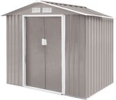 Hattoro S100 Tuinhuis - 213x117x185cm 3,6m³ Zadeldak - Lichtgrijs