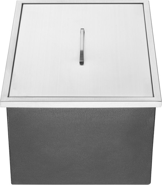 Drop-in Ijskist - 56 x 43 x 30 cm - Roestvrij Staal - 40 Qt Commerciële Koeler met Deksel, Afvoerpijp en Stop - Voor Buitenkeuken van Merkloos — afbeelding 2