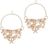 Allecto Premium - Collier étoile de mer coquillage UNICRAFTALE 2 pièces - bijoux d'été avec perle artificielle pour femme - bijoux thème plage avec pendentif.