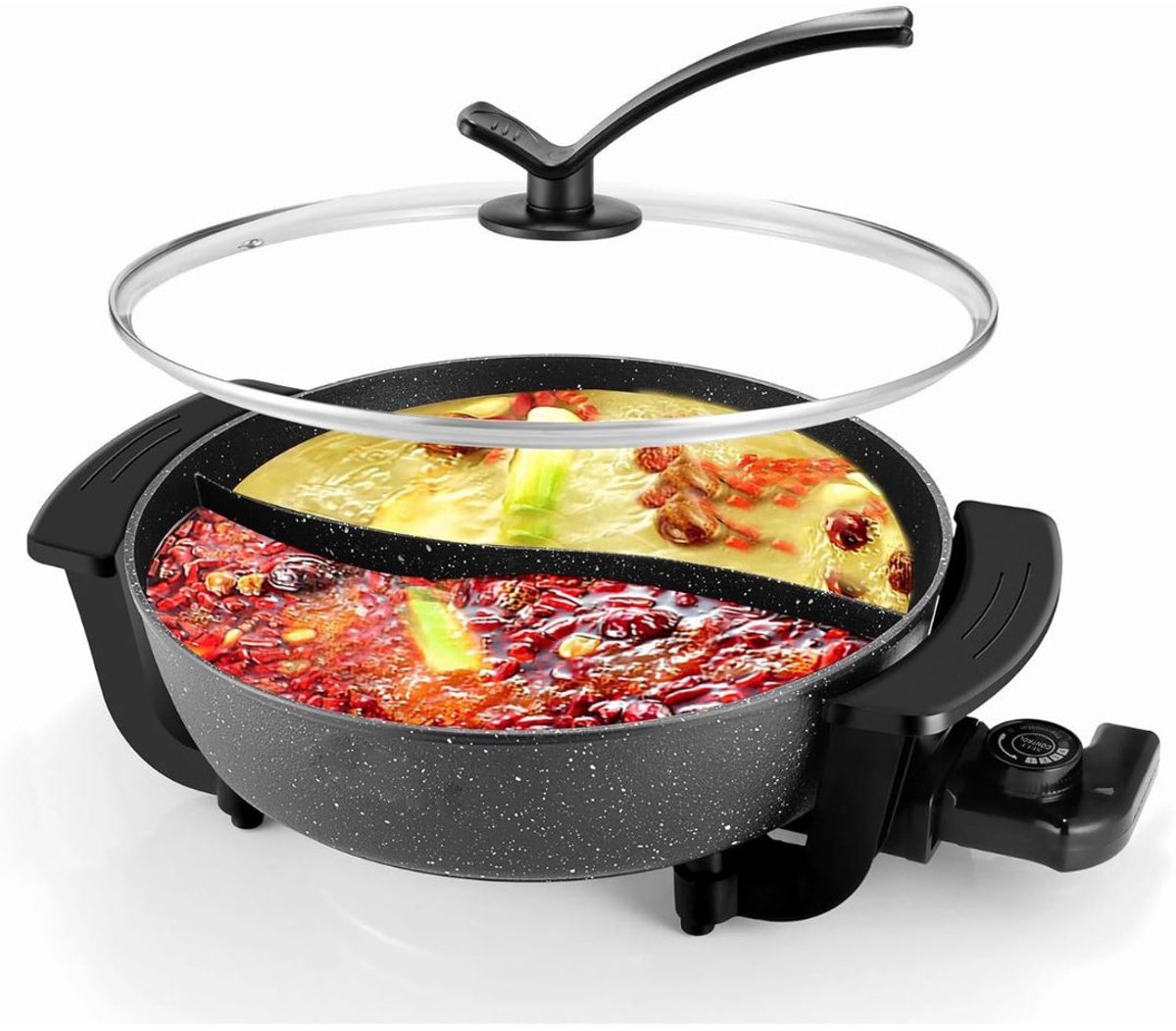 CLVP® Elektrische Pan - Party Pan - Hapjespan - Zwart