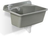 GOSPO Ausgussbecken aus Polypropylen, 50,5 x 34 x 26,5 cm, Spülbecken GOSPO Ausgussbecken aus Polypropylen, 50,5 x 34 x 26,5 cm, Spülbecken