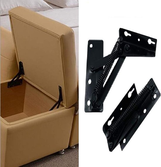 2 PIÈCES - Charnières de meubles - Charnières d'armoires de cuisine - Charnières de placard - Charnière d'angle - 80 degrés - Charnière en métal - Zwart