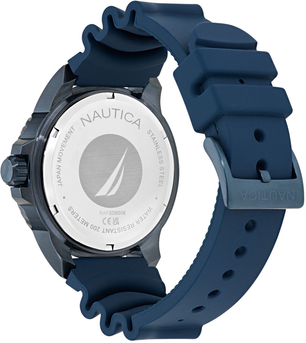 Nautica Nct Sea Dive - Box Set Quartz Analoog Horloge Blauw En Geel Kast: 100% Roestvrij Staal. Armband: 100% Siliconen 46 NAPSDS504, NAPSDS506