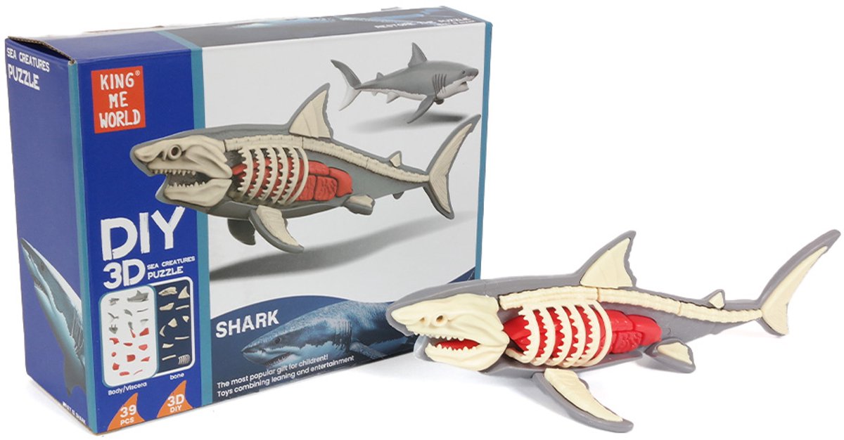 PIA Soft Toys - Haai - 3D - Anatomie