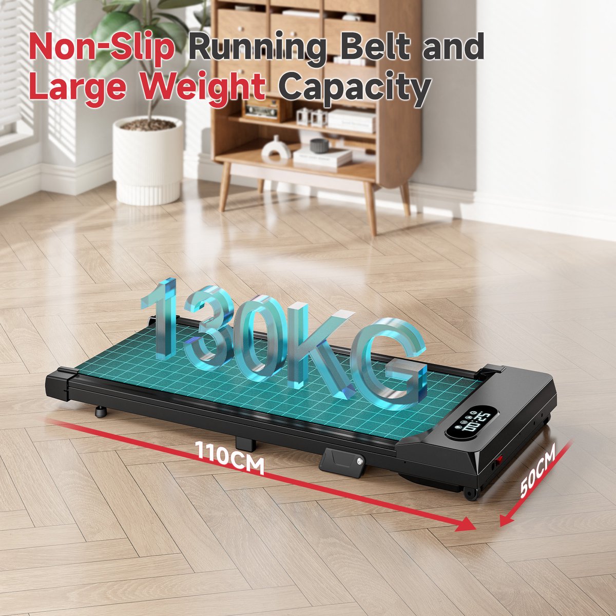 3 Loopband 8 km/u 3-in-1 met 7% Helling Zwart - afbeelding 2
